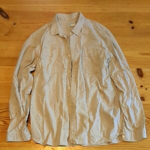 Frank & Oak Beige Button Up Cotton Shirt M